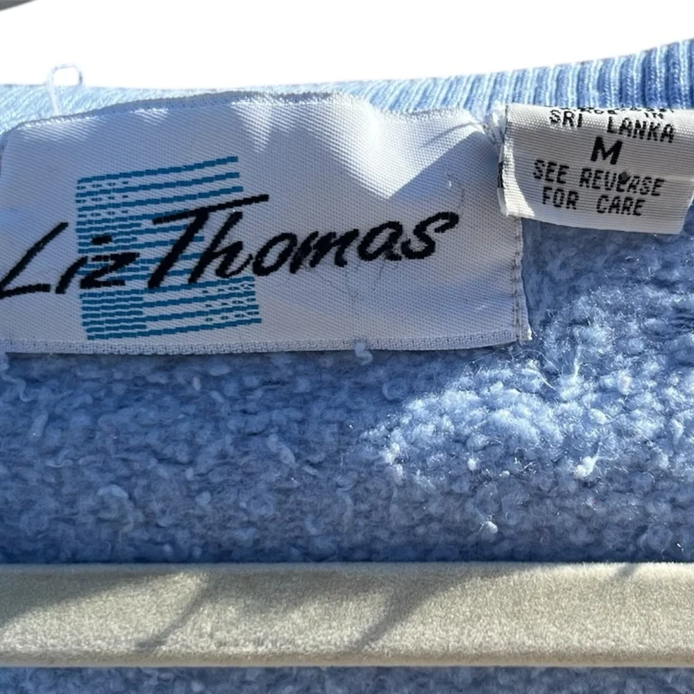 Liz Thomas Vintage 1980s Chic Blue Lace Detail Jumpsuit - Picture 8 of 8